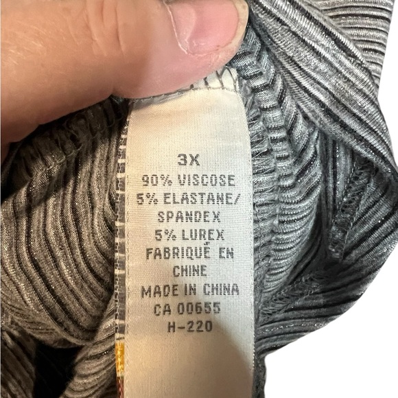 A Womens MXM top in size 3X. The stripes have sparkle throughout - Picture 4 of 7